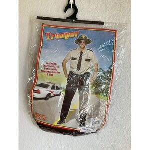 Rasta Imposta Mens Trooper‎ Costume Set Tan Shirt Pants Hat One Size 7174 NEW